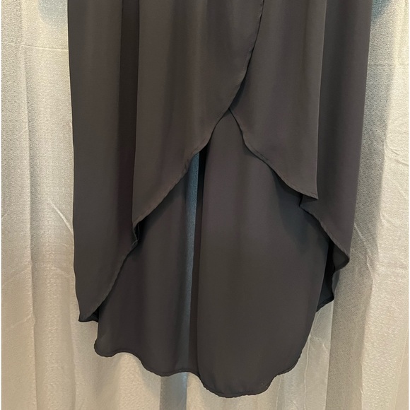 Torrid Black Hi-Lo Lace Shoulders V-Neck Long Sleeve Tunic Blouse 4X - Picture 5 of 9